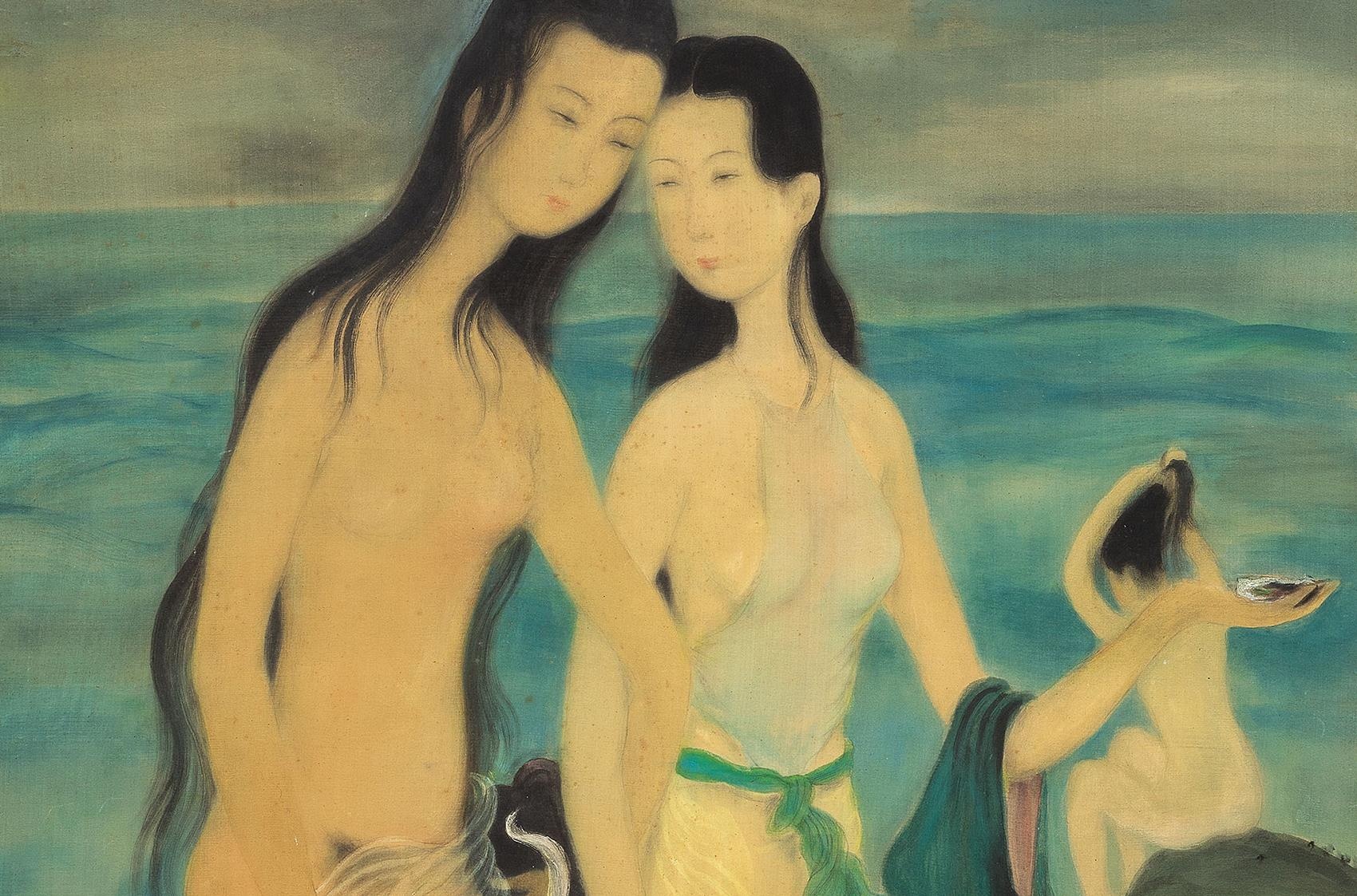 Nhung buc tranh ve ve dep thieu nu Viet co gia ban ky luc hinh anh