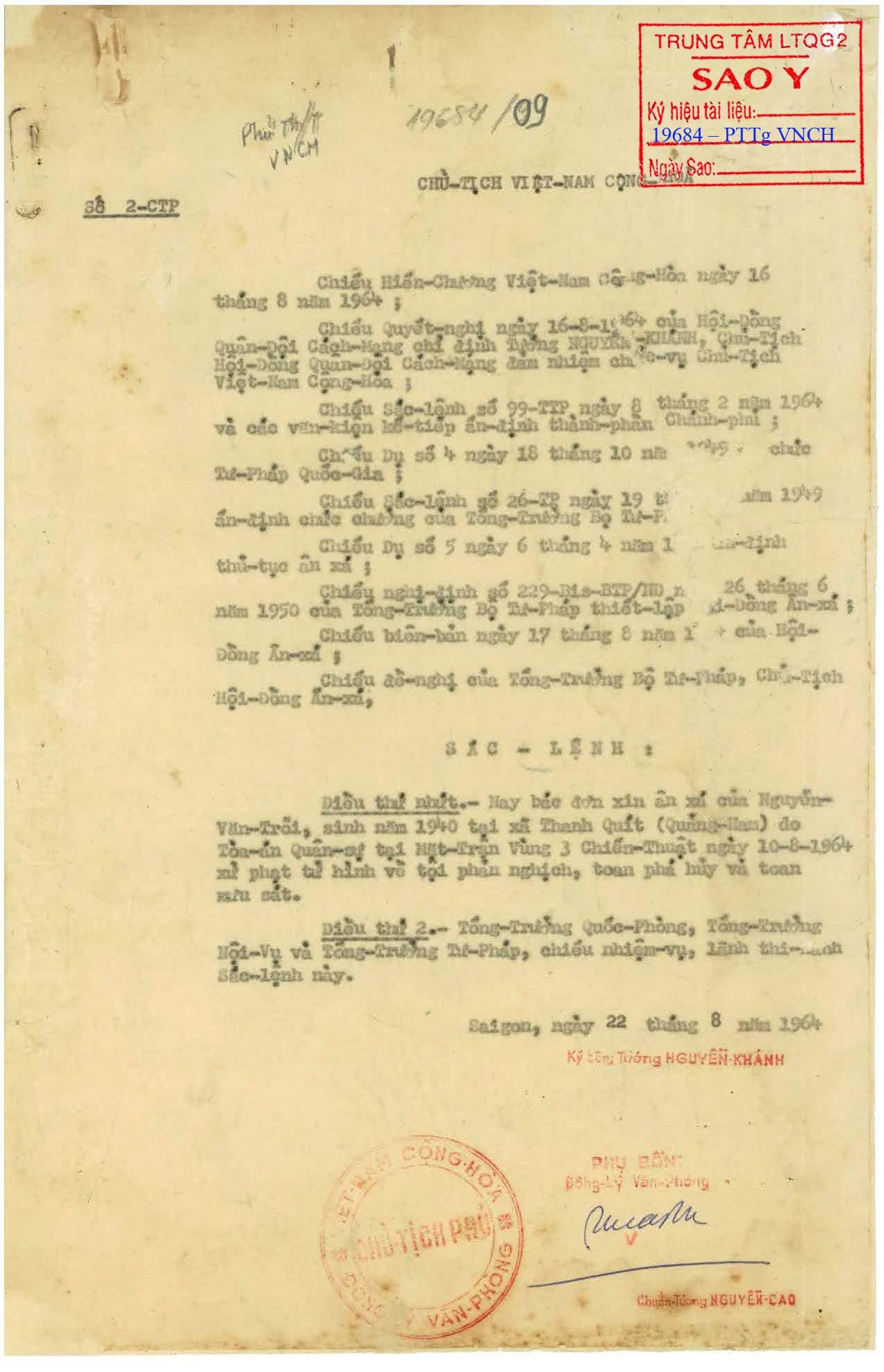 Chinh quyen Nguyen Khanh xu tu anh Troi anh 2