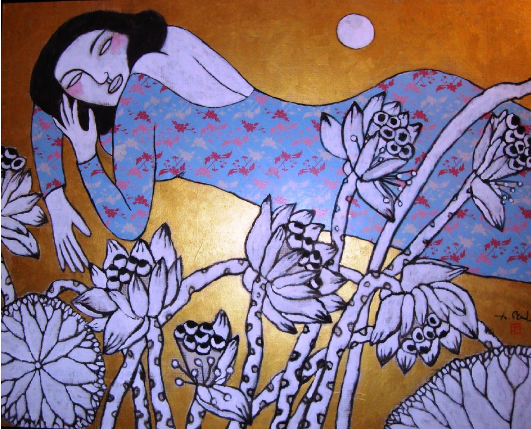 Ngam ben mo cua hoa si Viet noi tieng o Dan Mach hinh anh