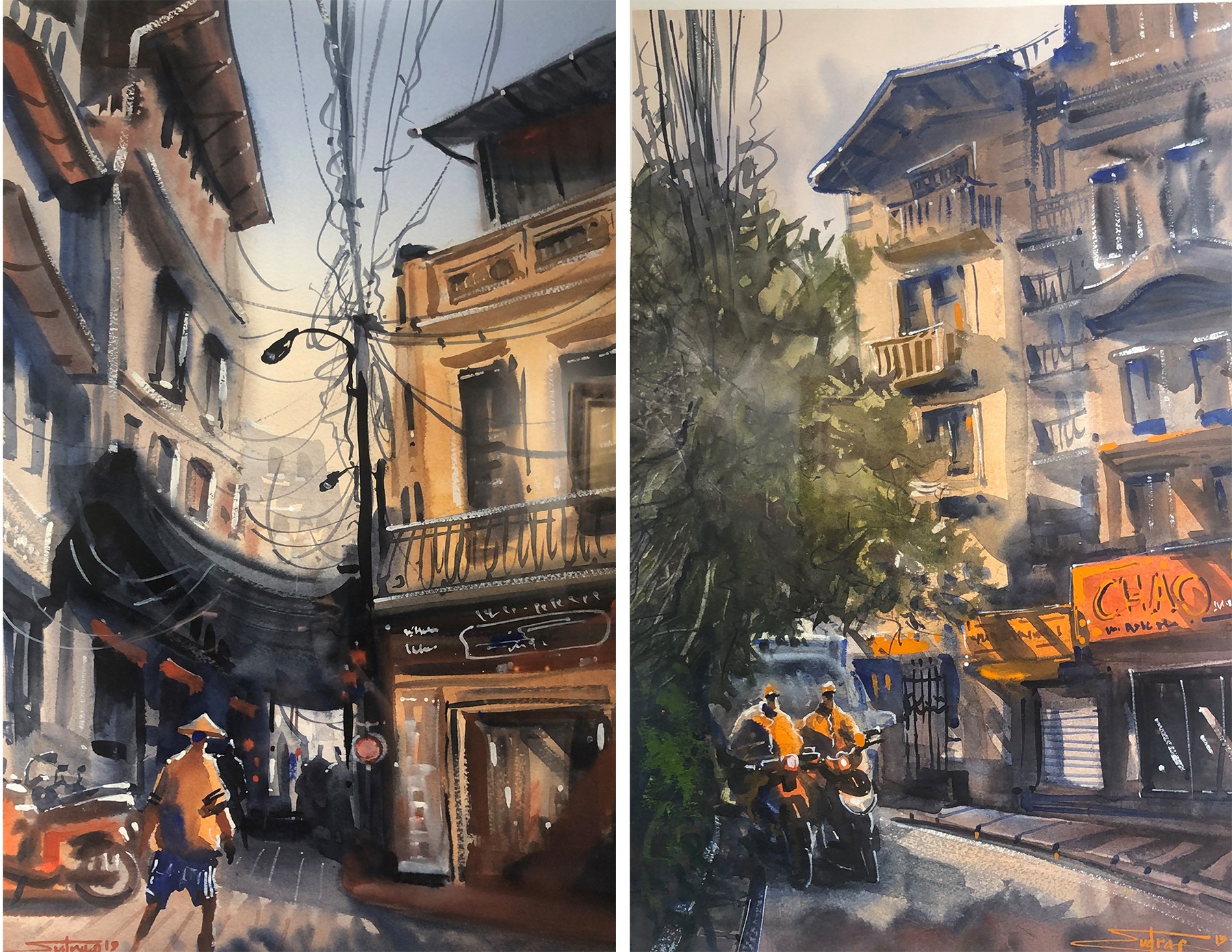 Ha Noi trong mat hoa si Nga anh 7