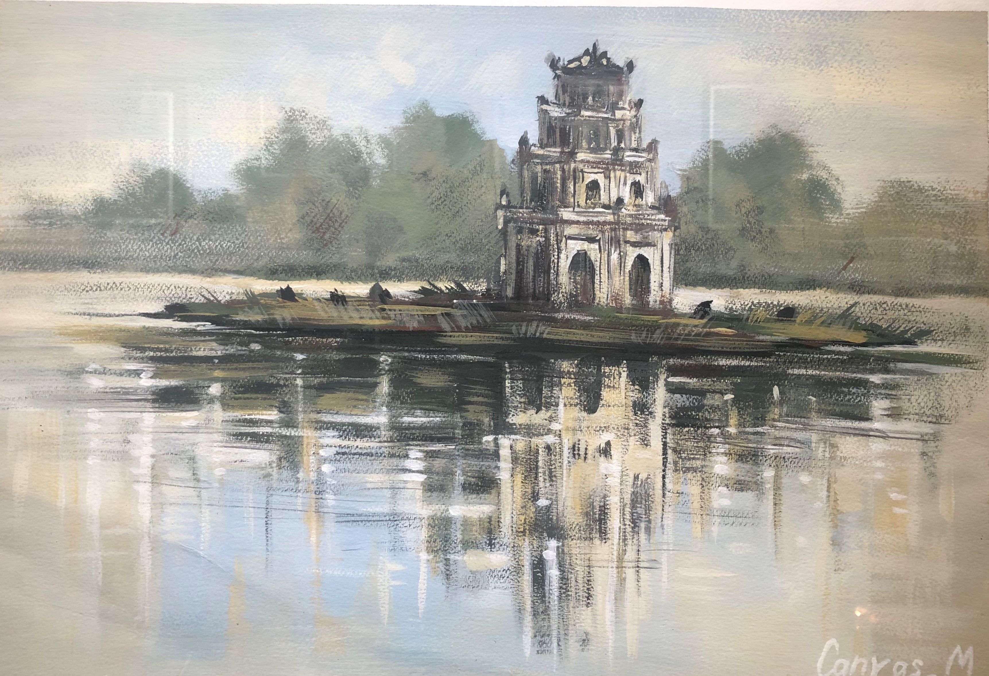 Ha Noi trong mat hoa si Nga anh 1