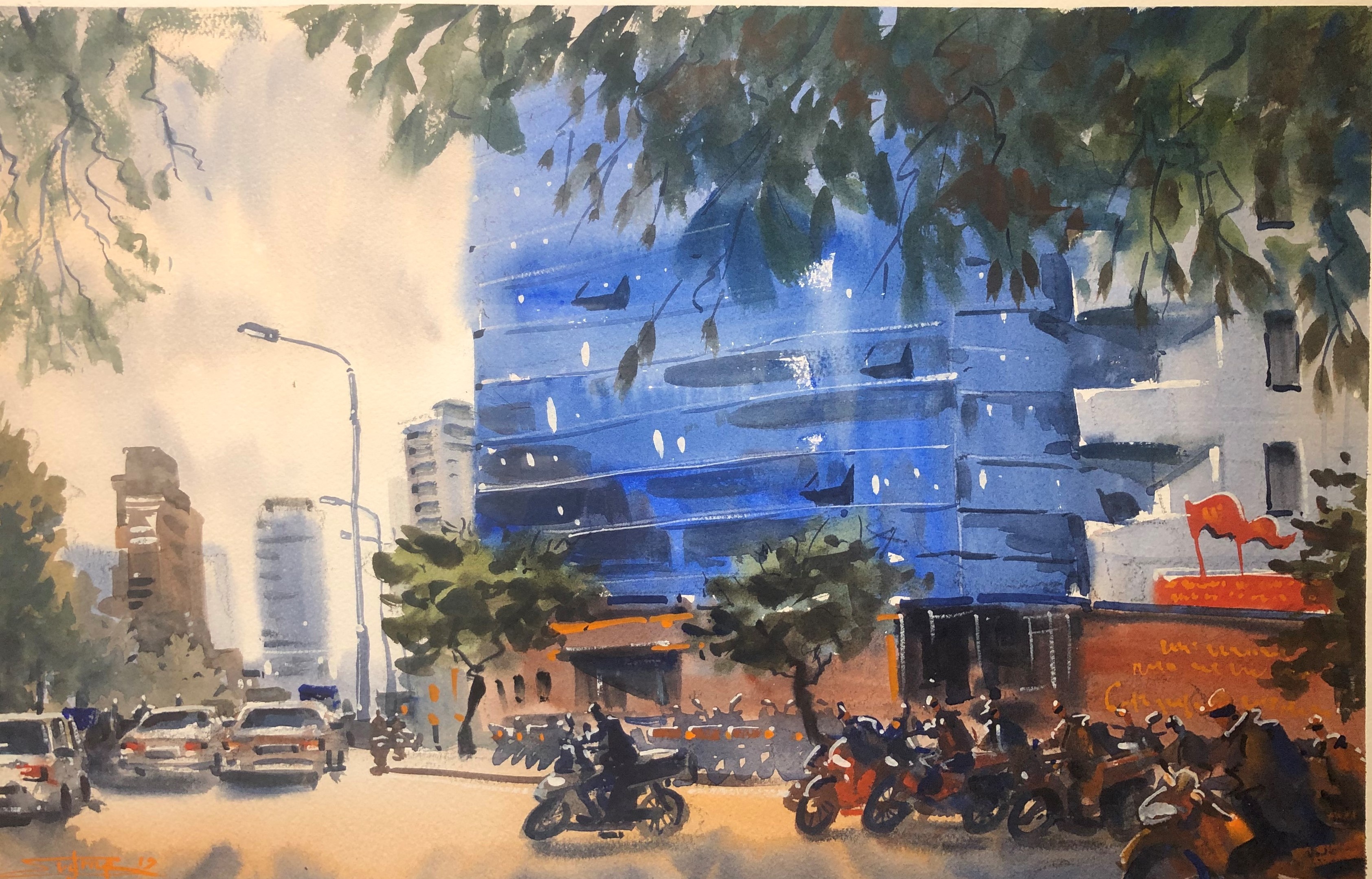 Ha Noi trong mat hoa si Nga anh 3