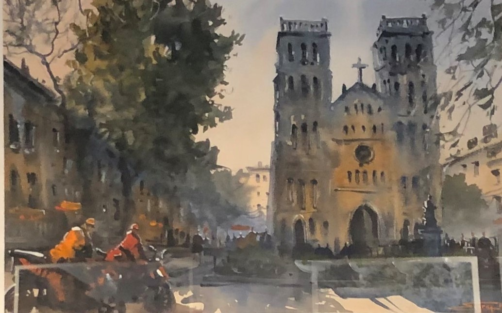 Ha Noi trong mat hoa si Nga anh 4