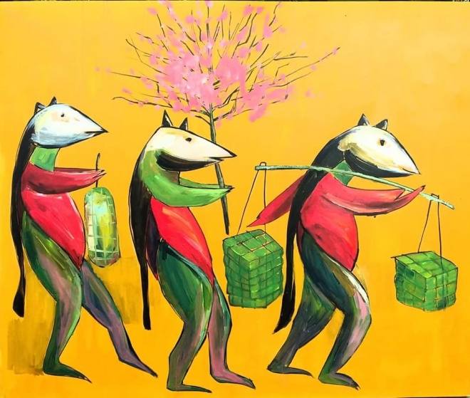 Tranh,  tuong chuot xuan Canh Ty anh 4