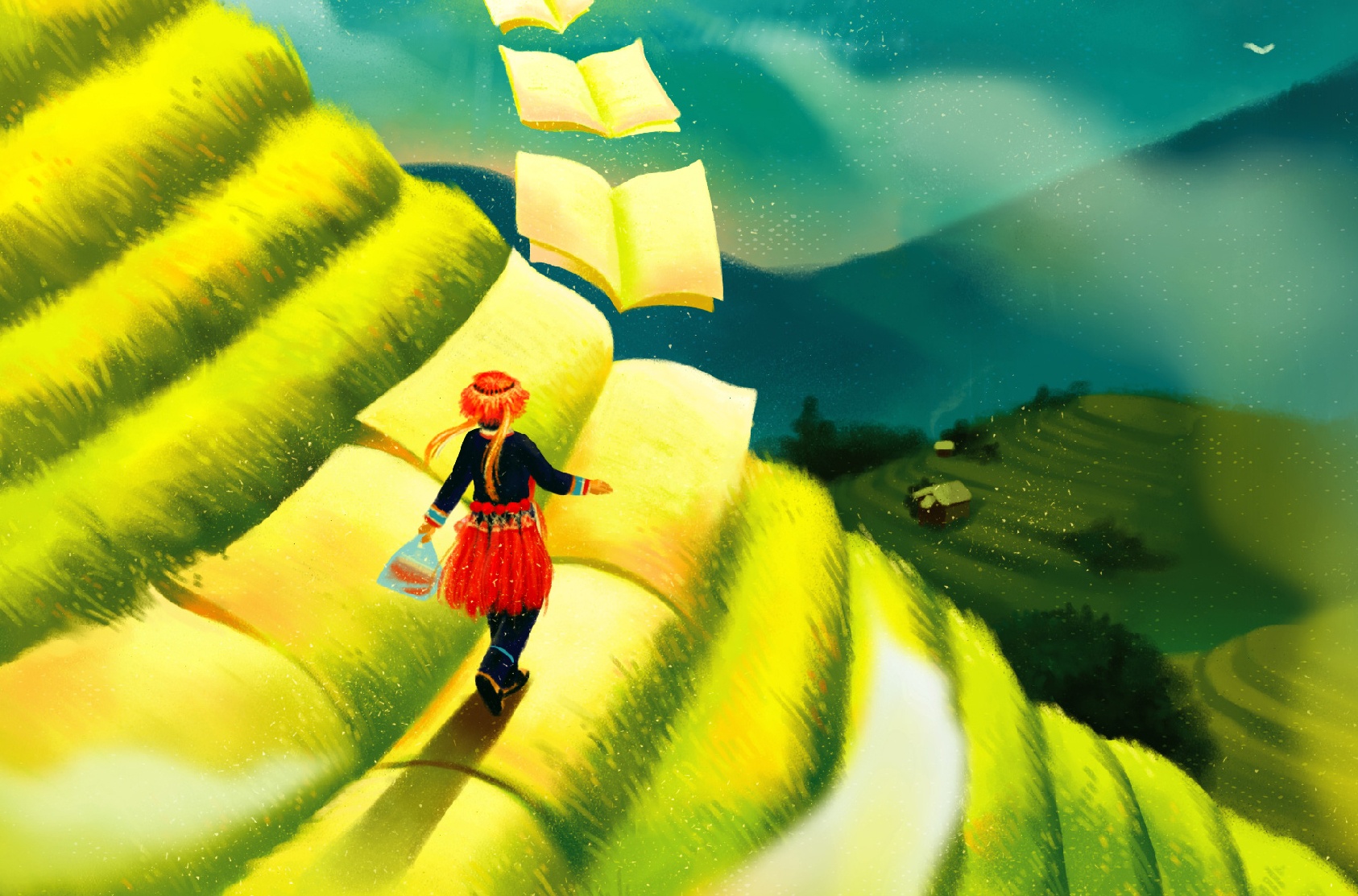 Duong nhap hoc cua co gai Dao hinh anh