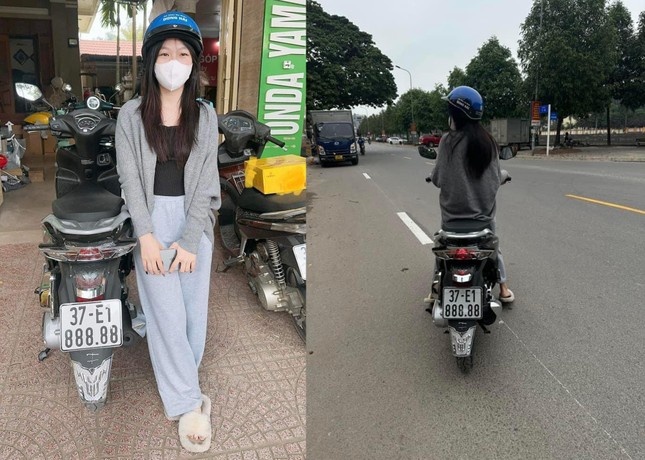 Nu sinh o Nghe An bam ngau nhien duoc bien so ngu quy 8 hinh anh