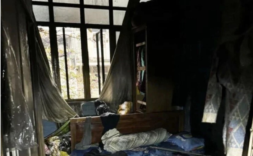 Nguoi duy nhat song sot trong vu chay o Ha Noi nho treo qua ban cong hinh anh