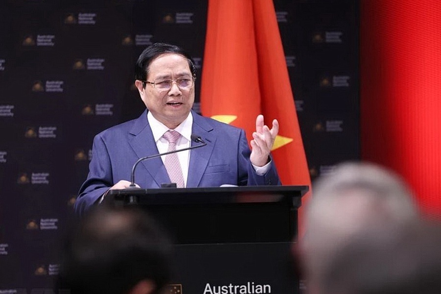 Thu tuong Pham Minh Chinh tham Dai hoc Quoc gia Australia hinh anh