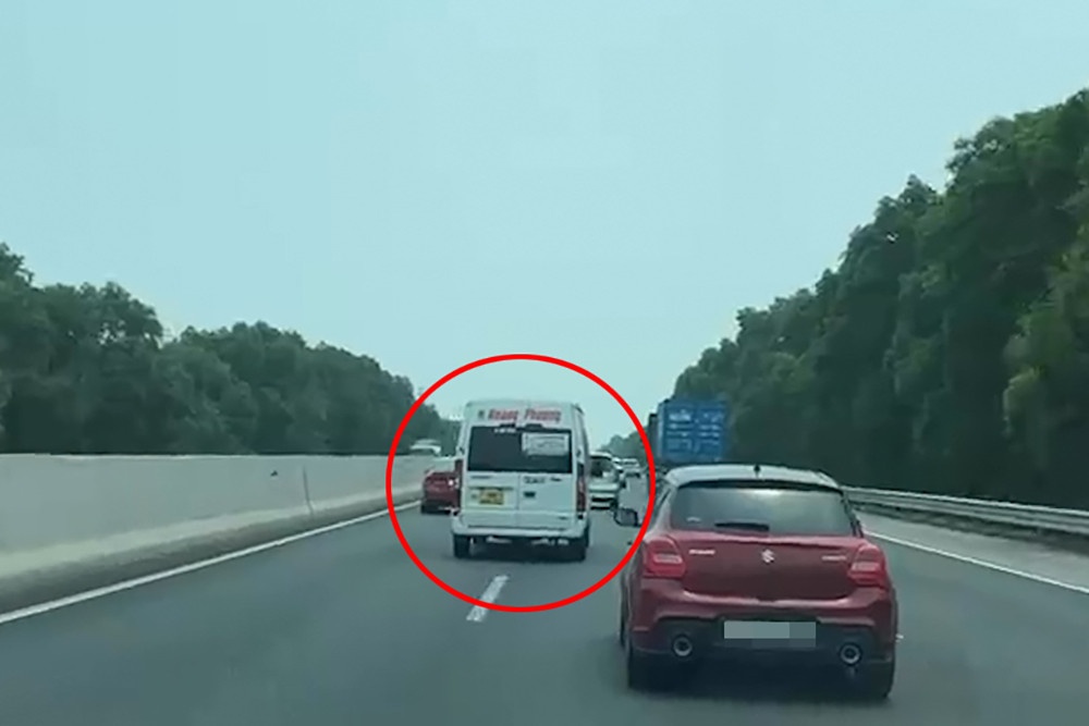 Lang lach tren cao toc Ha Noi - Hai Phong, tai xe bi phat 15 trieu hinh anh