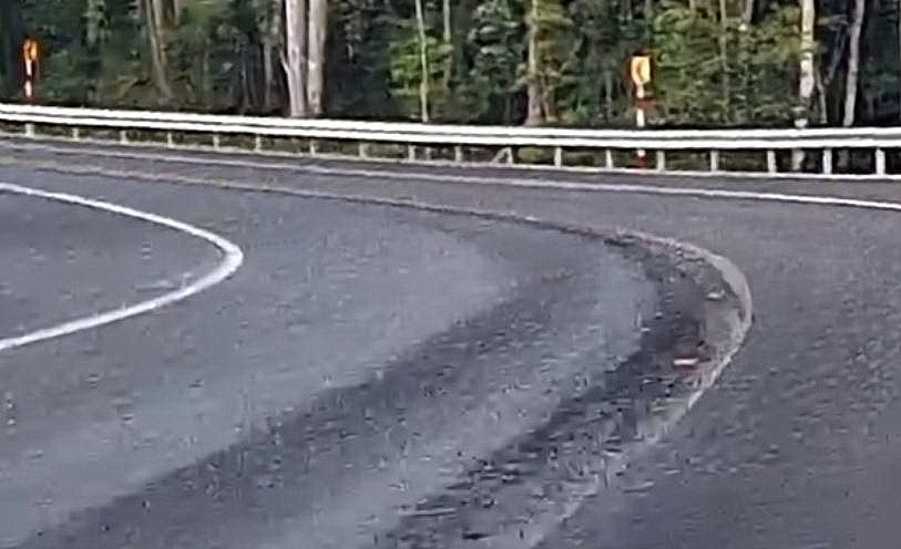 Vet hoa chat la gay bong troc mat duong deo Prenn o Da Lat hinh anh