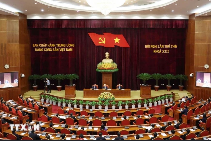 Hinh anh be mac Hoi nghi Trung uong 9 khoa XIII hinh anh