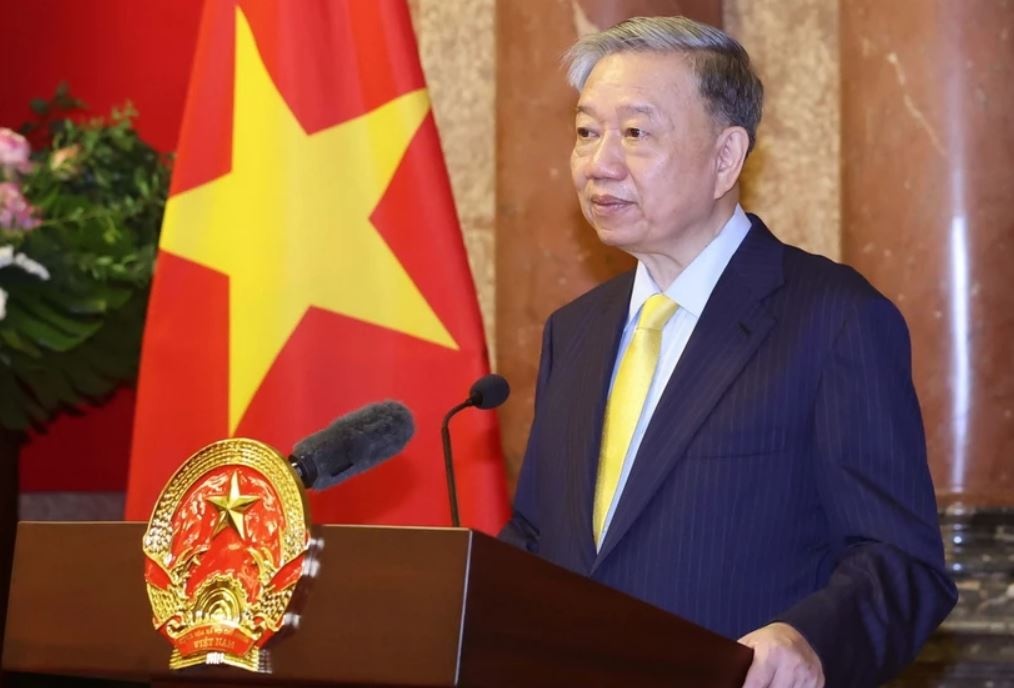 Tong Thu ky Lien hop quoc nong nhiet chuc mung Chu tich nuoc To Lam hinh anh