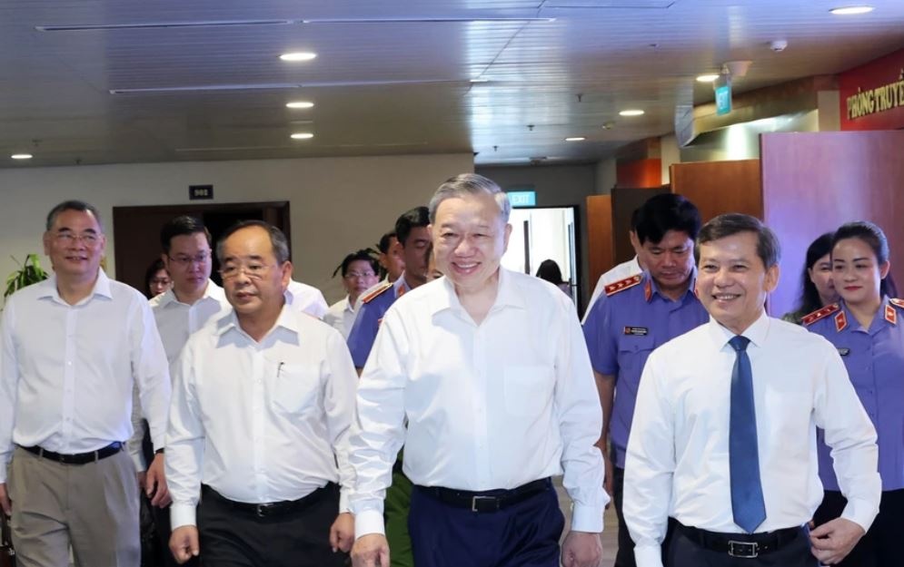 Chu tich nuoc To Lam lam viec voi Vien Kiem sat Nhan dan Toi cao hinh anh