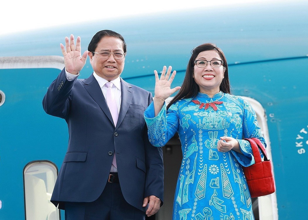 Thu tuong va Phu nhan len duong tham chinh thuc Han Quoc hinh anh