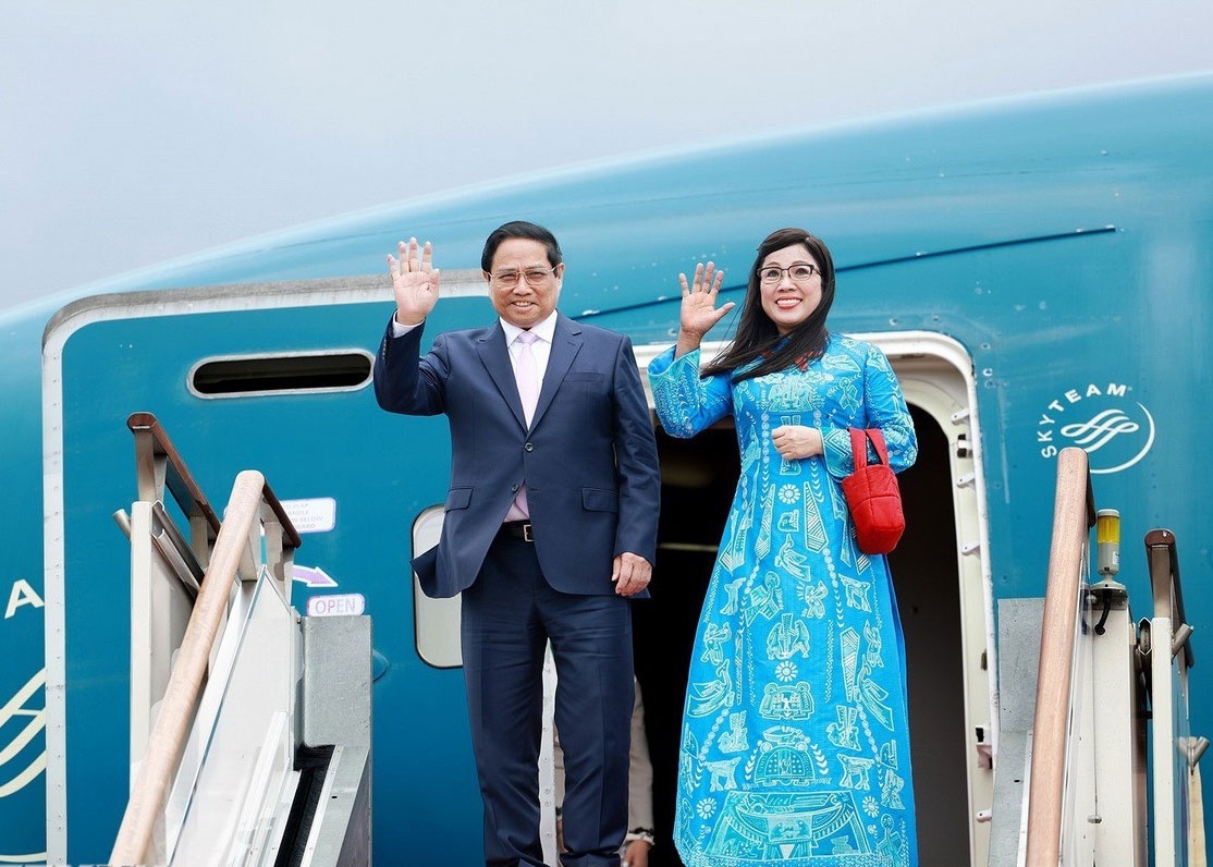 Thu tuong va Phu nhan bat dau chuyen tham chinh thuc Han Quoc hinh anh