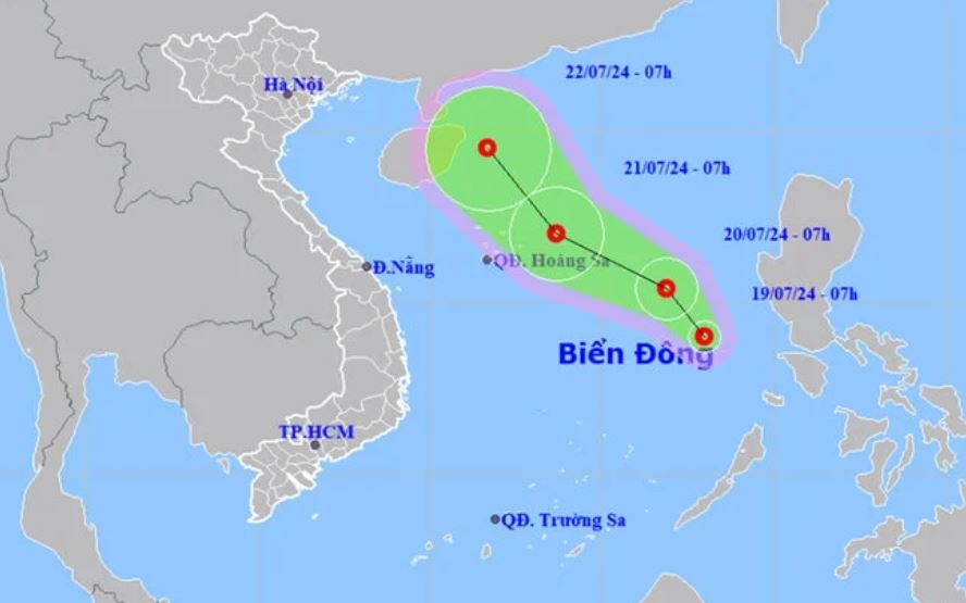 Bien Dong don ap thap nhiet doi, ca nuoc tiep tuc mua dong hinh anh