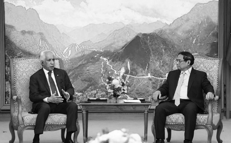 Thu tuong tiep Quoc vu khanh Bo Ngoai giao Qatar hinh anh