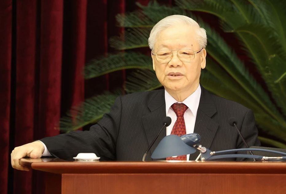 Tong Bi thu Nguyen Phu Trong xuc dong doc cau tho ve Bac Ho hinh anh