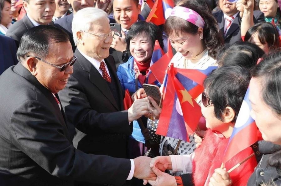 Lao tuyen bo quoc tang tuong niem Tong bi thu Nguyen Phu Trong hinh anh