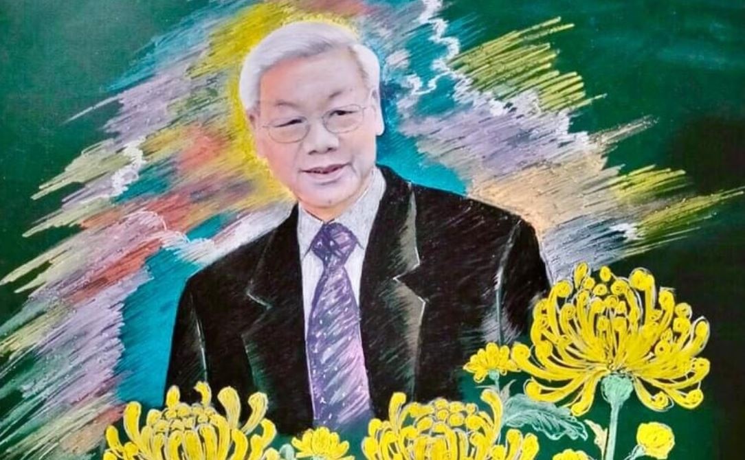 Thay giao dung phan khac hoa chan dung Tong bi thu hinh anh