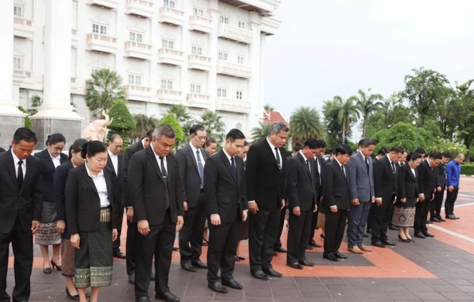 Lao to chuc le Quoc tang tuong niem Tong Bi thu Nguyen Phu Trong hinh anh