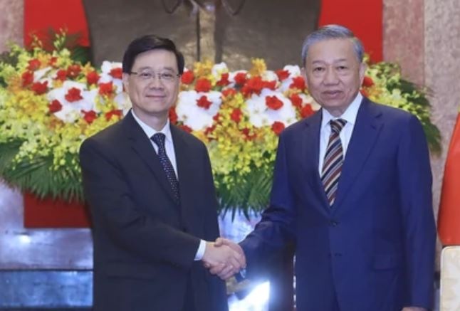 Chu tich nuoc tiep Truong Khu hanh chinh dac biet Hong Kong hinh anh