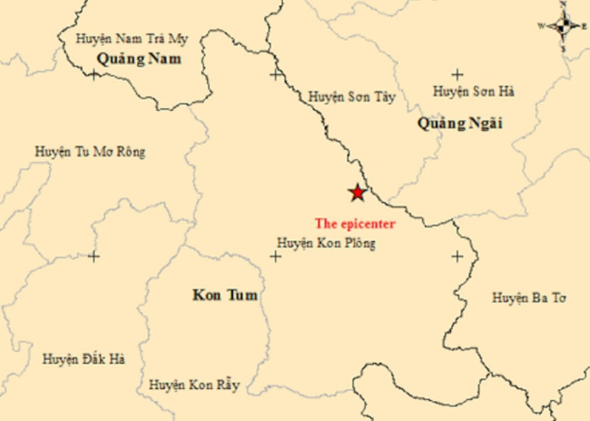 Kon Tum xay ra 2 tran dong dat trong buoi sang hinh anh