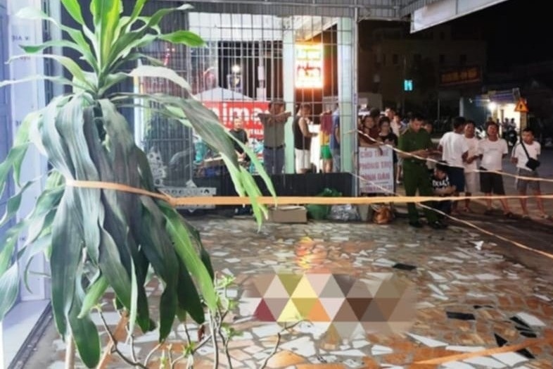 Nguoi dan ong o Ninh Binh sat hai vo roi den cong an dau thu hinh anh