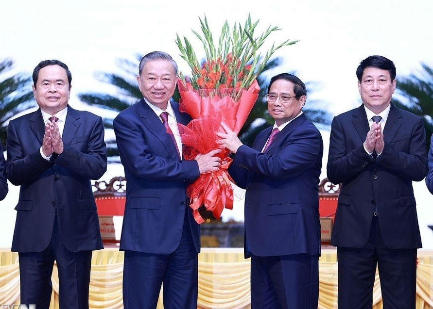 Lanh dao cac nuoc chuc mung Tong Bi thu, Chu tich nuoc To Lam hinh anh