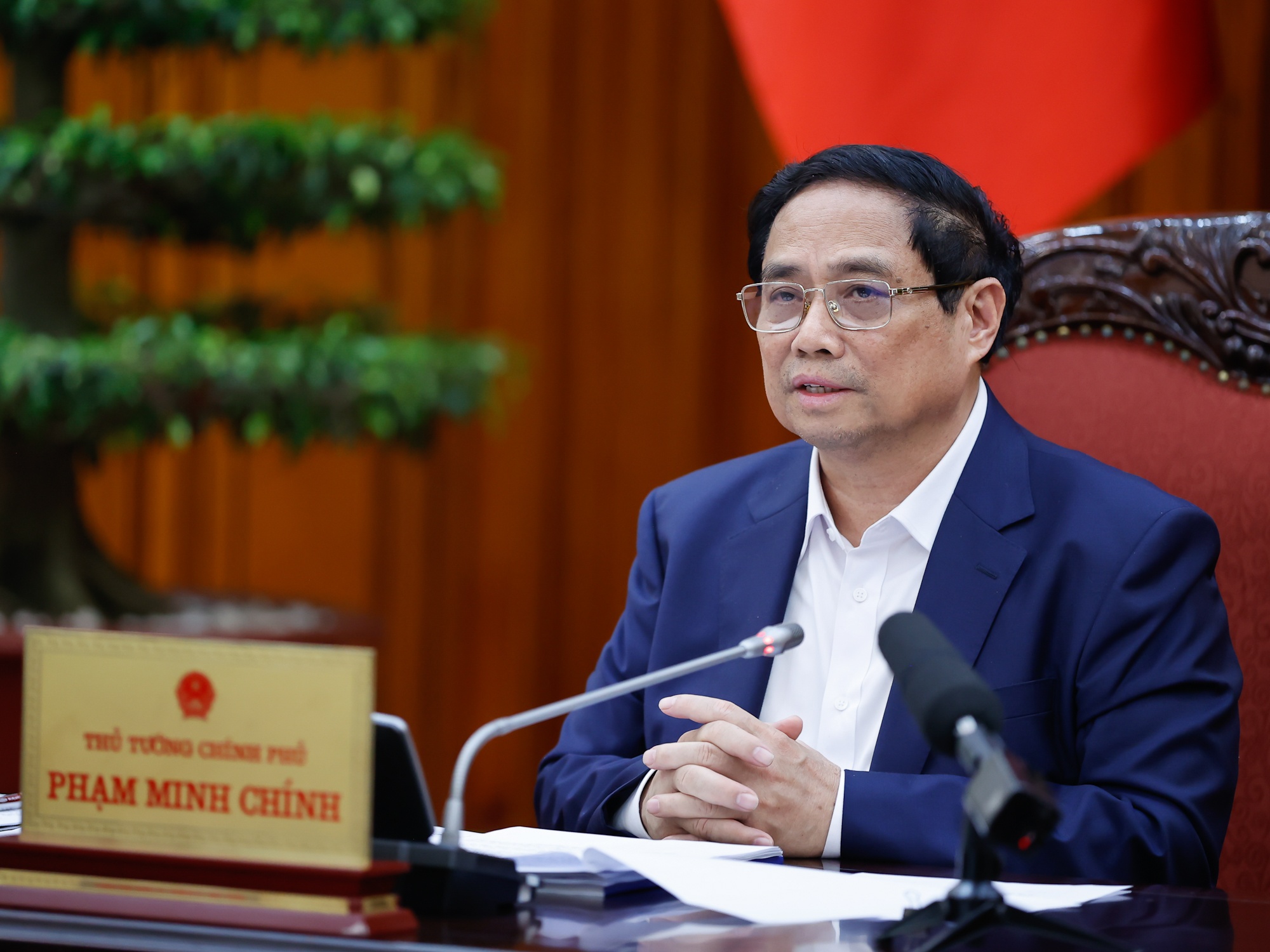 Thu tuong chu tri hop BCD tong ket mo hinh to chuc bo may Chinh phu hinh anh