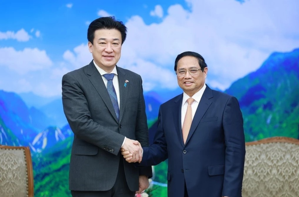 Thu tuong Chinh phu Pham Minh Chinh tiep Bo truong Quoc phong Nhat Ban hinh anh