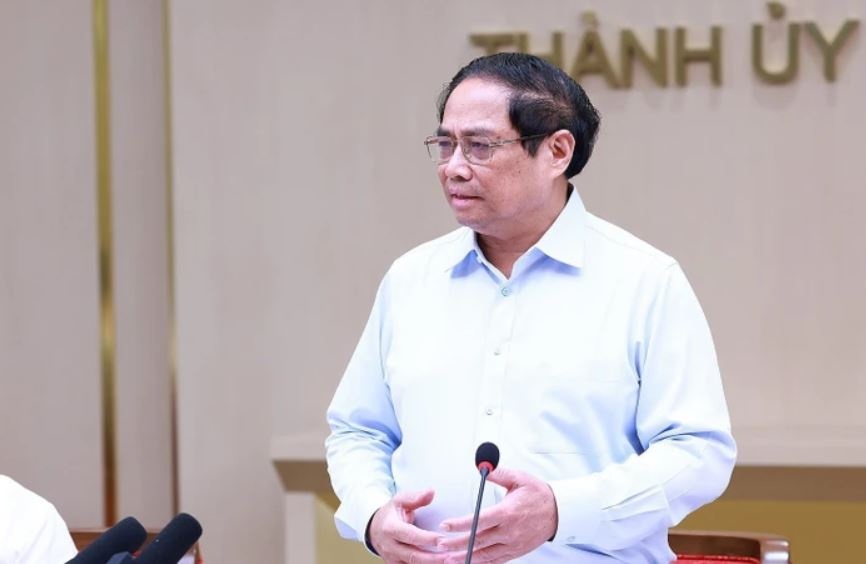 Thu tuong lam viec voi Ban Thuong vu Thanh uy Ha Noi hinh anh