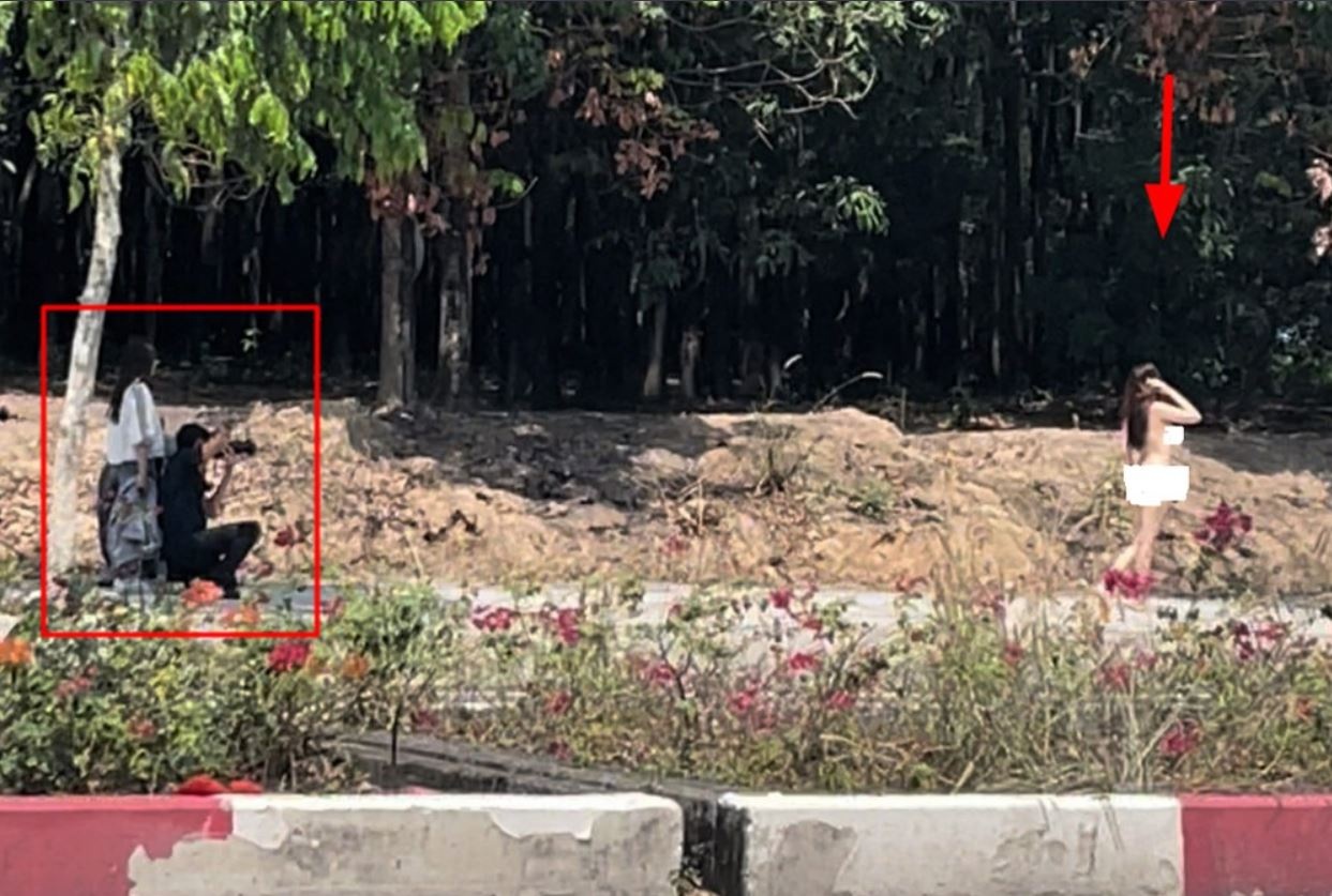 Nguoi chup anh co gai khoa than o Binh Duong giai trinh ra sao? hinh anh