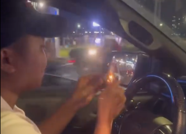 Xac minh clip tai xe nem phao xuong duong o trung tam TP.HCM hinh anh