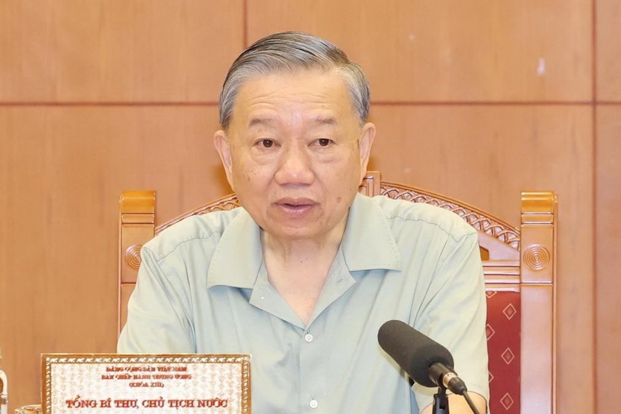 Tong Bi thu, Chu tich nuoc chu tri hop Tieu ban Nhan su Dai hoi XIV hinh anh