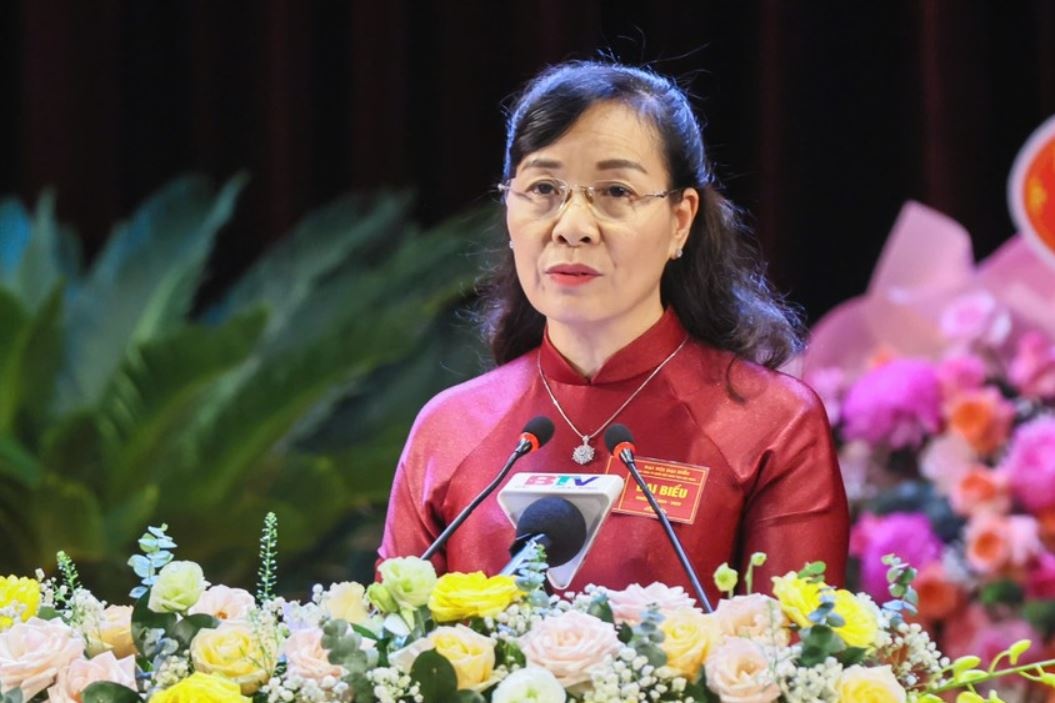 Ba Nguyen Thi Ha lam Chu tich Mat tran To quoc tinh Bac Ninh hinh anh