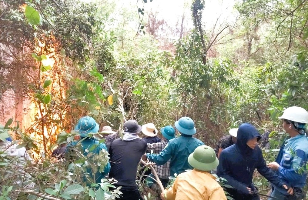 Hai can bo o Nghe An bi thuong nang khi chua chay rung hinh anh