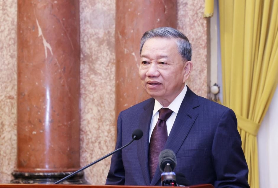 Phat bieu cua Tong Bi thu tai cuoc gap mat kieu bao tieu bieu hinh anh