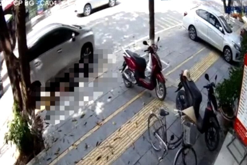 Xe tong tu vong,  Cu ba nhat rac,  Bac Giang anh 1