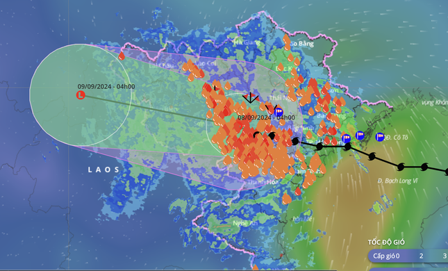 Bao Yagi suy yeu thanh ap thap nhiet doi, mua lon tiep tuc hinh anh