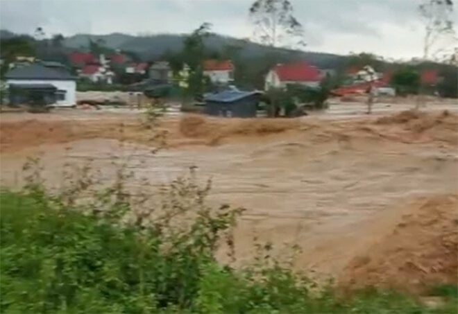 Vo dap cong trinh thuy loi o Quang Ninh, 3 thon ngap nang hinh anh