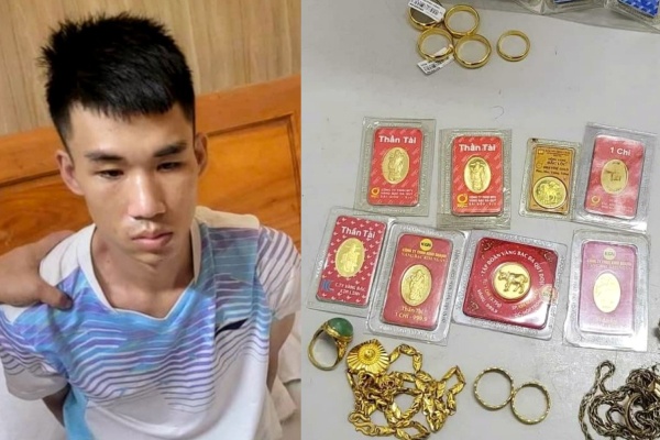 Chan tuong ke trom 5 cay vang o Vinh Phuc hinh anh