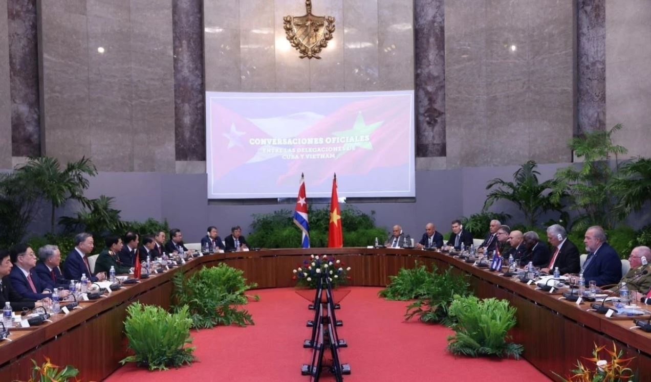 Tong Bi thu, Chu tich nuoc hoi dam voi Bi thu Thu nhat, Chu tich Cuba hinh anh