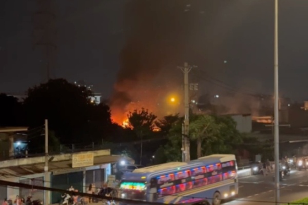 Chay cong ty duoc lieu o TP.HCM, tai san chim trong bien lua hinh anh