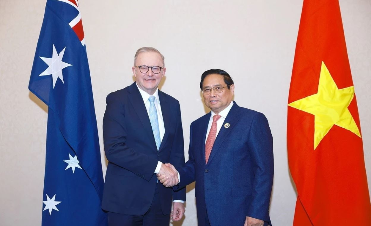 Thu tuong Pham Minh Chinh gap Thu tuong Australia Anthony Albanese hinh anh
