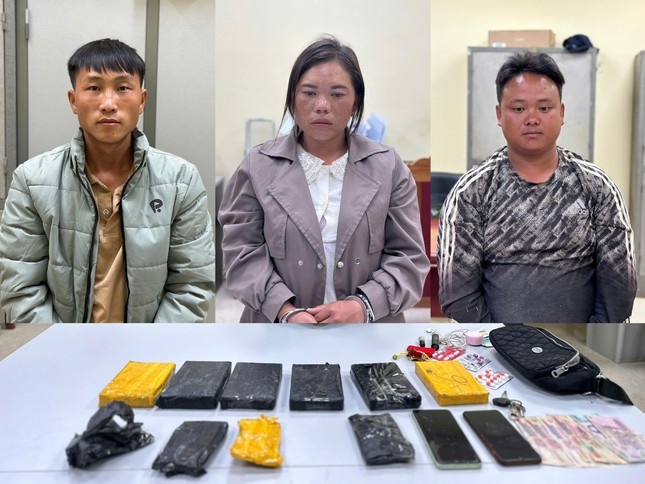 Bat giu 3 doi tuong van chuyen luong lon ma tuy hinh anh