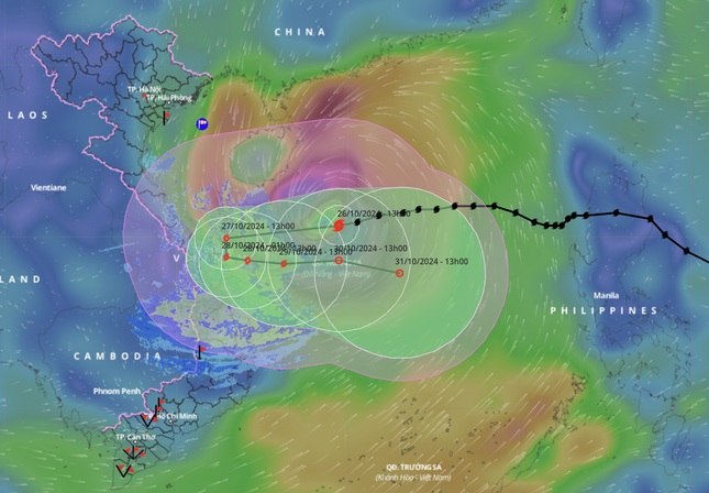 Bao Tra Mi tien gan dat lien, gio giat cap 14 hinh anh