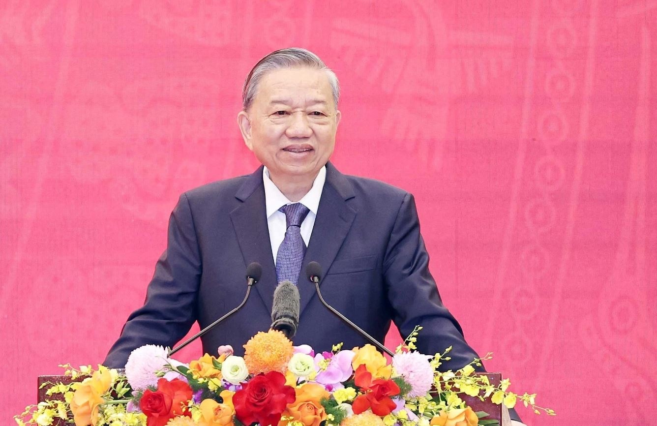 Tong Bi thu du 75 nam Ngay truyen thong Ban Doi ngoai Trung uong hinh anh