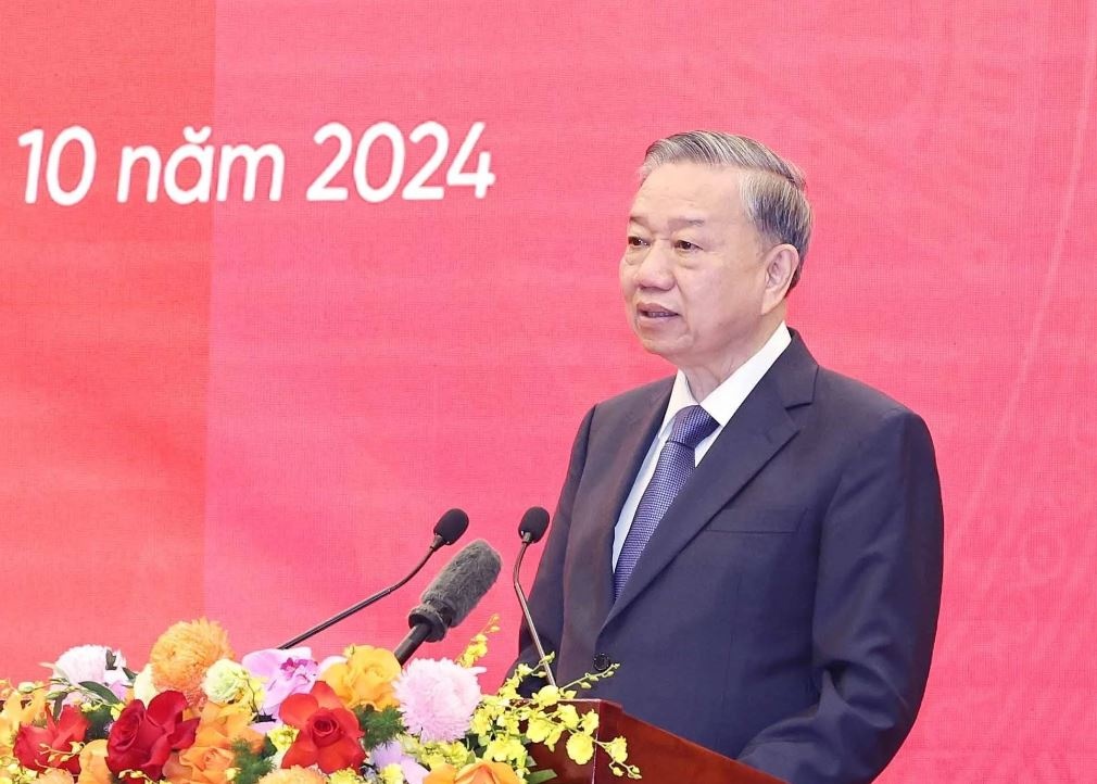 Phat bieu cua Tong Bi thu tai Ky niem 75 nam Ban Doi ngoai Trung uong hinh anh