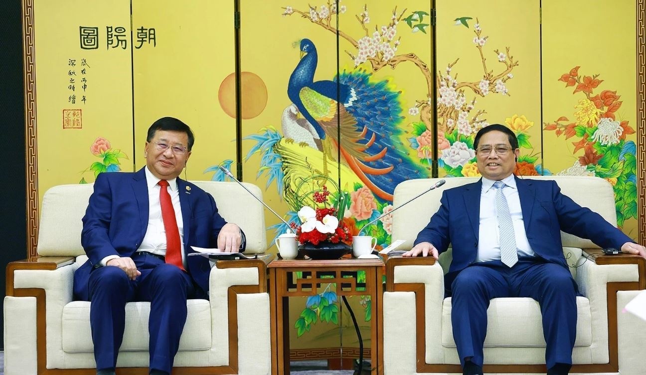 Thu tuong lam viec voi cac doanh nghiep nang luong, ha tang Trung Quoc hinh anh